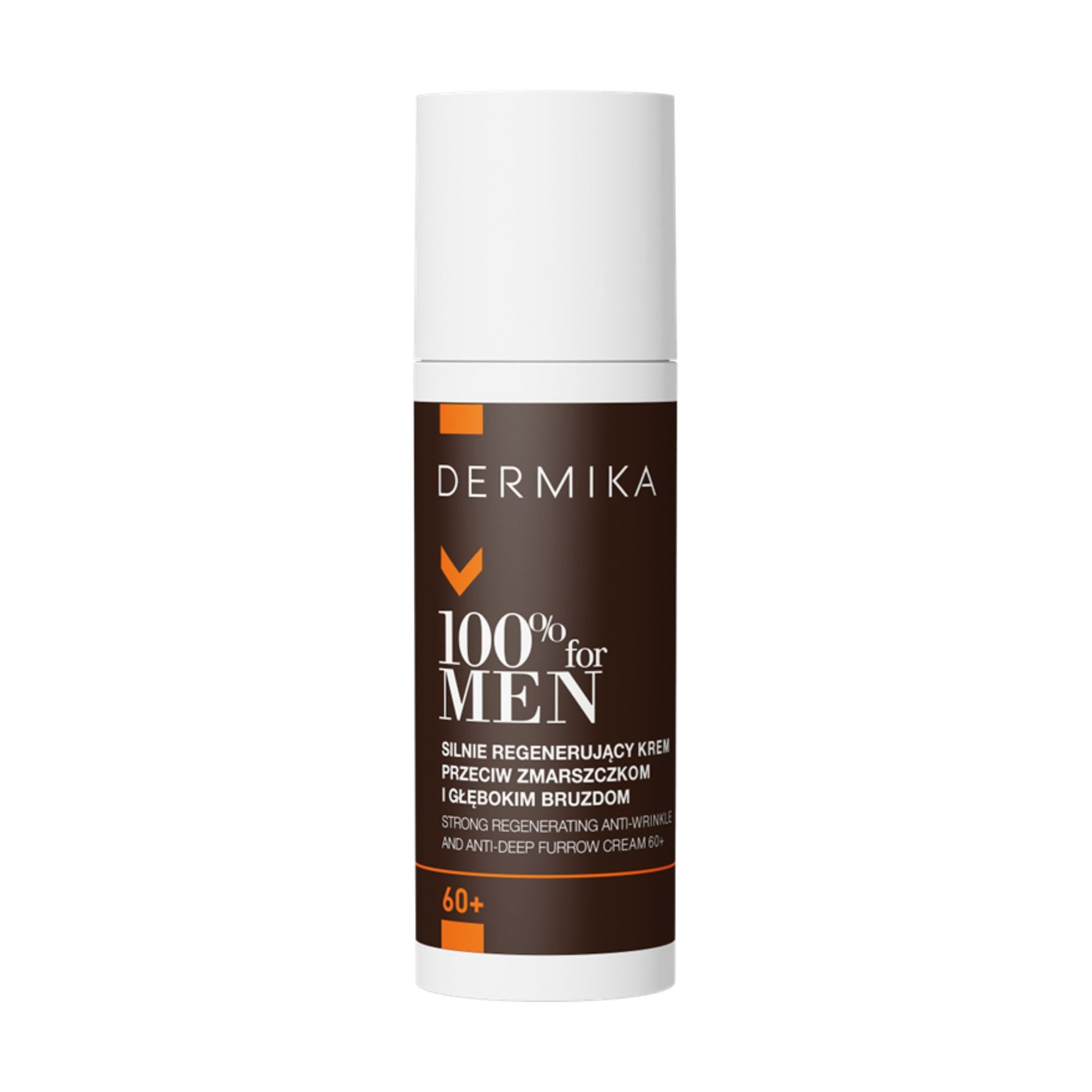 Чоловічий крем для обличчя Dermika 100% For Men Strong Regenerating Anti-Wrinkle And Anti-Deep Furrow Cream проти зморщок, від 60 років, 50 мл